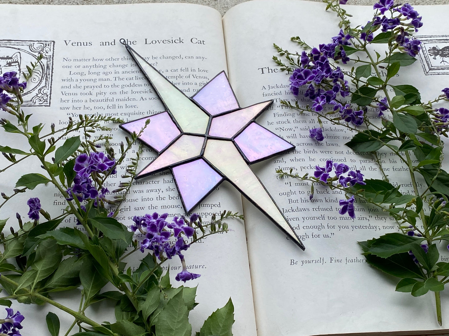 White Moravian Star Suncatcher