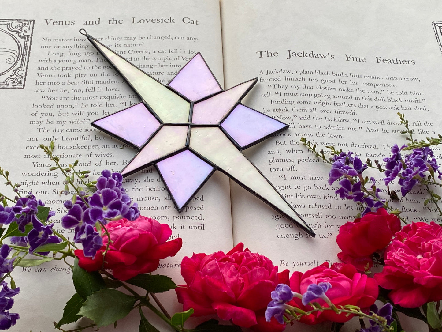 White Moravian Star Suncatcher