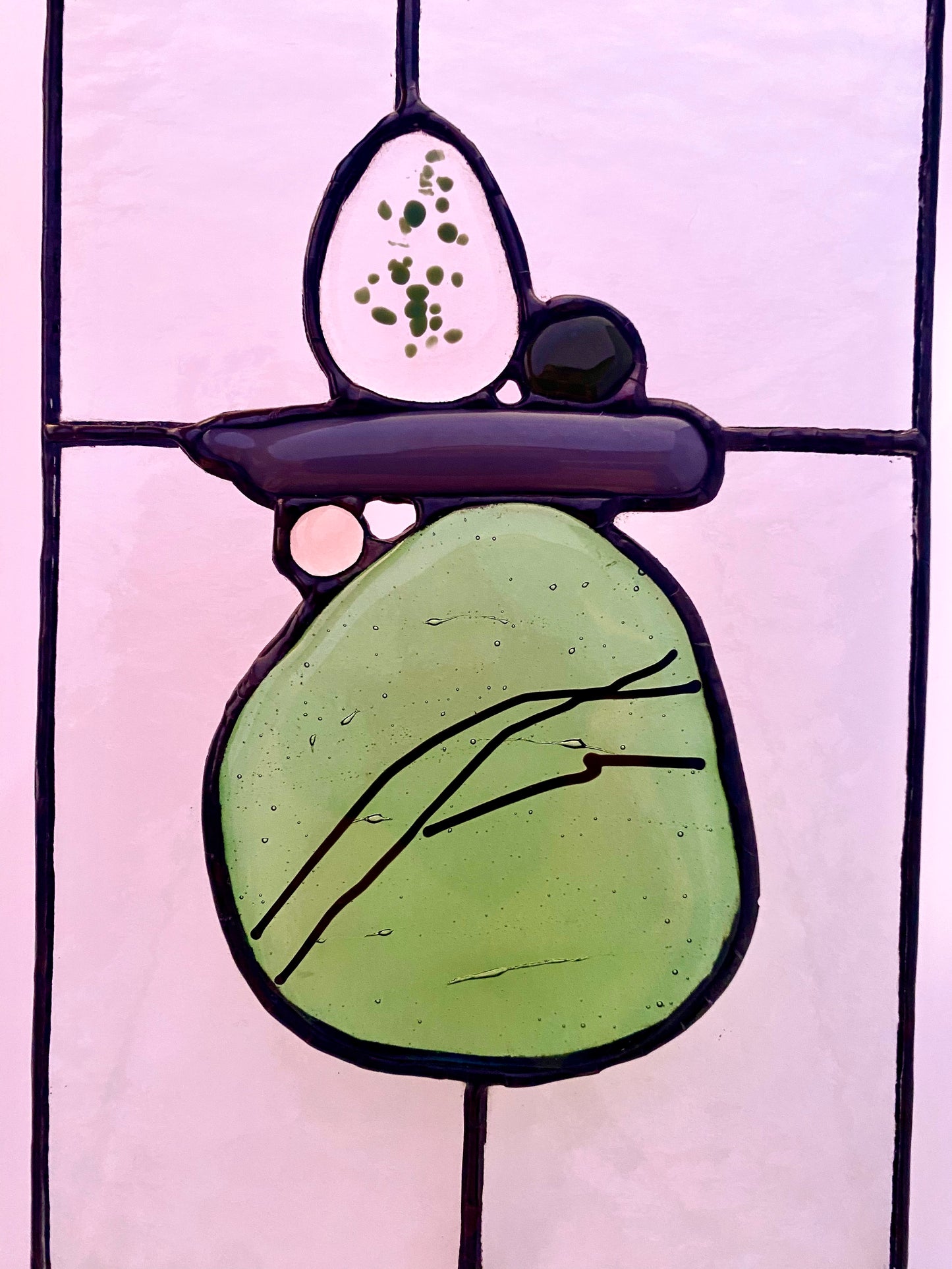 Balance I Stained Glass Panel