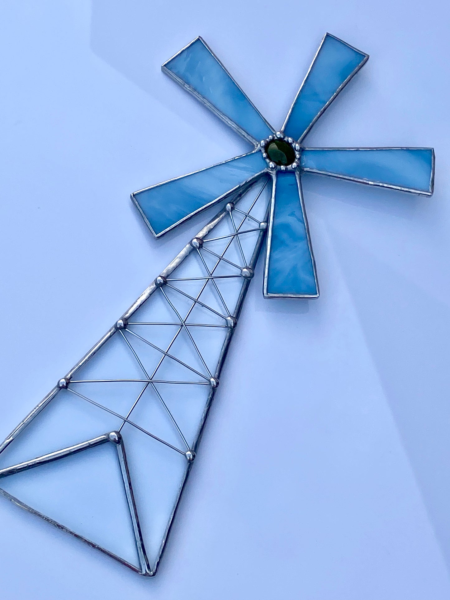 Glass Windmill Suncatcher - MADE TO ORDER with customizable colors