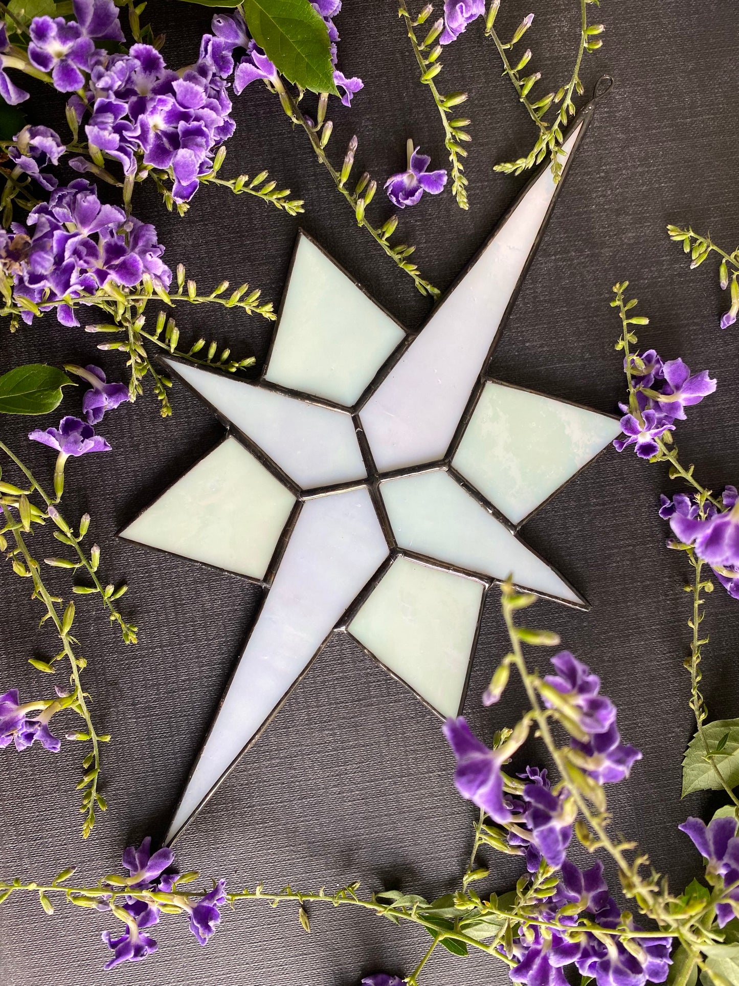 White Moravian Star Suncatcher